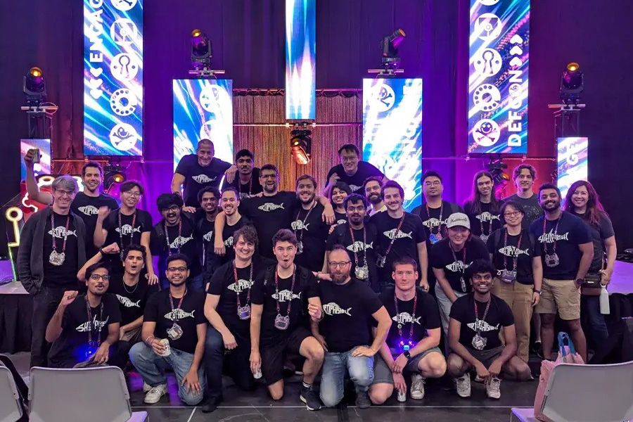 Ravindu De Silva with Team Shellphish at the DARPA AI Cyber Challenge